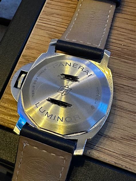 panerai snap on caseback|Panerai base models caseback.